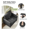 thumbnail image 4 of Welzona 33" Teddy Fabric Accent Chair, Comfy Reading Armchair for Living Room & Bedroom, Tool-Free Assembly, Grey, 4 of 9