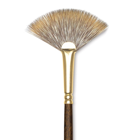 Winsor & Newton Monarch Mongoose Brush - Fan, Long Handle, Size 4
