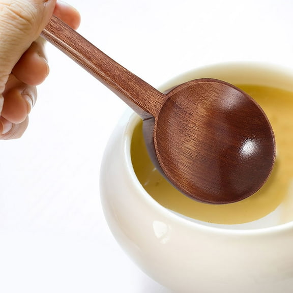 FRCOLOR Wooden Soup Spoon for Ramen Asian Style Dumpling Kitchen Utensil 1 Set Small Wooden Spaghetti Spoon