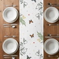 thumbnail image 6 of Mushroom Table Runner - 60 Inch Long, Kitchen Dining Table Runner Dresser Scarves, Butterfly Botanical Star Country Plant White Farmhouse Decor for Coffee Tables Wedding Party Banquet, 6 of 8