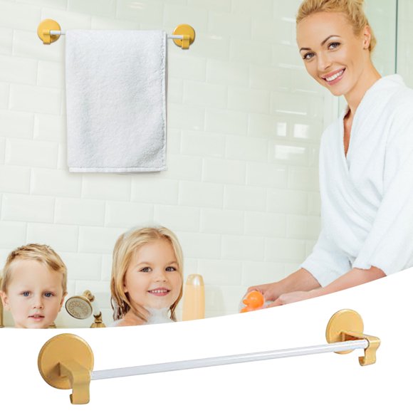 Kcavykas Clearance Sales Home Storage Organiser Bathroom towel Rack Hole Free towel Rod Single Pole Hanger Bathroom towel Rack Household towel Rack