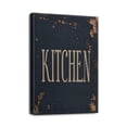 thumbnail image 1 of Modern Kitchen Wall Art - Black Design Kitchen Rules Canvas Prints - Framed Decorative Poster for Farmhouse Kitchen - Ready to Hang - 12"x16", 1 of 5