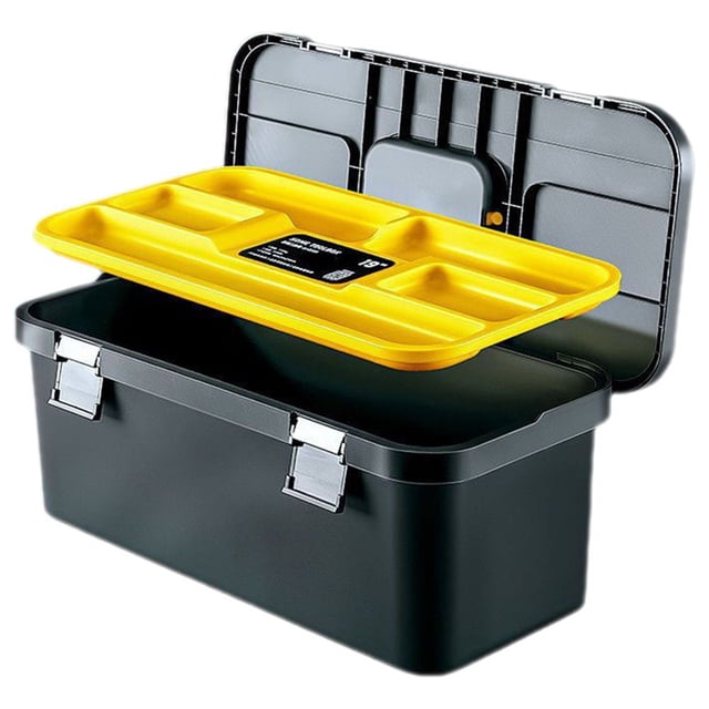 HLONK Portable Car Storage Tool Box Organizers And Esfigmomanometer Mechanic Tools Chest Multi-purposes Case