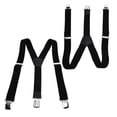 thumbnail image 4 of Mens Suspenders Strong Fixability Adjustable Beautiful Practical Fashionable Metal Clip Wide Suspenders for Formal PartyBlack, 4 of 5