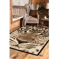 thumbnail image 2 of United Weavers 910 02750 58 5 ft. 3 in. x 7 ft. 2 in. Legends Leopard Face Area Rug, Multicolor, 2 of 2