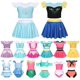 thumbnail image 2 of Traje de baño de dos piezas para niñas Princesa Bikini Volantes Verano Playa Surf Natación Traje de baño Juego de roles Traje de baño de una pieza 2-10Y2T (Tag100) Gao Jinjia LED, 2 of 2