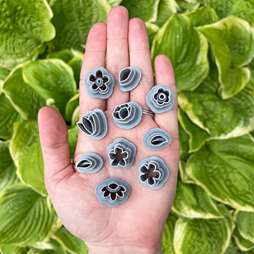 THE CLAYFUL Polymer Clay Cutters – Flower Pack Mit 6 Blumenformen Für Schmuck & Deko