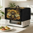 thumbnail image 3 of Whosucclay Bee Sunflower Print Dust Cover for Microwave Oven, Stain Resistant Easy to Clean Microwave Oven Cloth Cover with Handle, for Home Kitchen Decor-L, 3 of 7