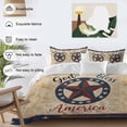 thumbnail image 5 of Independence Day American Star Queen Size Comforter Set, 4th of July Newspaper Red Blue Star Bedding for All Seasons, 4 Pcs Bed Set, 1Quiltcover (90"x92") ,1Sheet(94"x116"), 2Pillowcases (30"x20"), 5 of 9