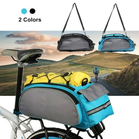 Polyester 13L Cycling Bicycle Rear Seat Bag Saddle Rack Bike Pannier Handbag Shoulder Bag Travel Sport 15.75x8.27x6.30