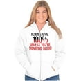 thumbnail image 3 of Always Give 100 Unless Donating Blood Zip Up Hoodie Men's Women's Brisco Brands L, 3 of 6