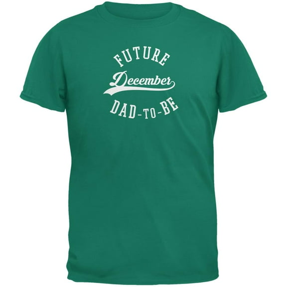 December Dad to Be Jade Green Adult T-Shirt - Small