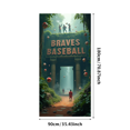 thumbnail image 3 of Neon Style Braves Baseball Banner Background Backdrop for Sports Events Baseball Parties Fan Gatherings Photography Props Decorations, 3 of 4
