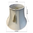 thumbnail image 3 of 8x16x12 Bell Tassel Lampshade, Eggshell Shantung Fabric, 3 of 5