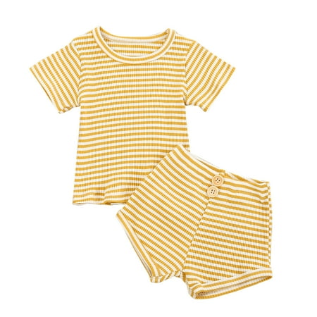 

ZHAGHMIN Shorts Outfit Short Shorts Baby Boys T-Shirt Girls Sleeve Set Kids Toddler Outfits Stripe Girls Outfits&Set Girls Cropped Pants Baby 5 Ruffle Pants For Babies 4 Yr Old Girl Clothes Baby Swa