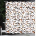thumbnail image 3 of Ambesonne Cartoon Shower Curtain, Construction Home Repair, 69"Wx84"L, White Multicolor, 3 of 4