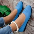 thumbnail image 2 of YLYL Women's Knitted Mesh Ballet Flats Round Toe Slip on Soft Comfortable Casual Dressy Walking Work Shoes, 2 of 9