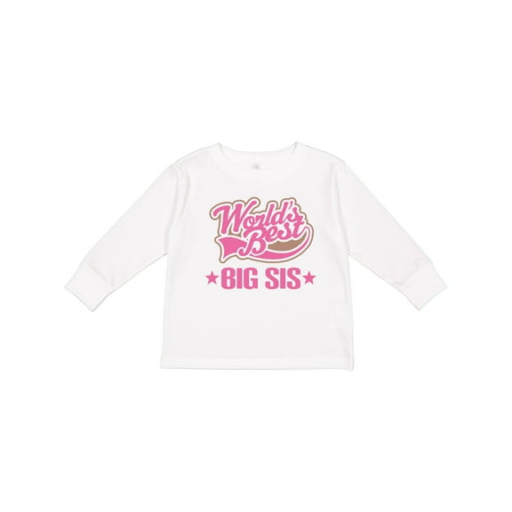 Inktastic Sister Worlds Best Big Sis Girls Long Sleeve Toddler T-Shirt
