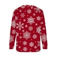 thumbnail image 5 of Costumes de Noël en Liquidation Mode Femmes Imprimé Manche Confortable Respirant Chandail à Col Rond Chandail Grande Taille pour Femmes, 5 of 5