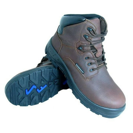 

S Fellas by Genuine Grip Men s Poseidon Waterproof 6 in. Soft Toe Hiker Work Boots Brown - Size 11