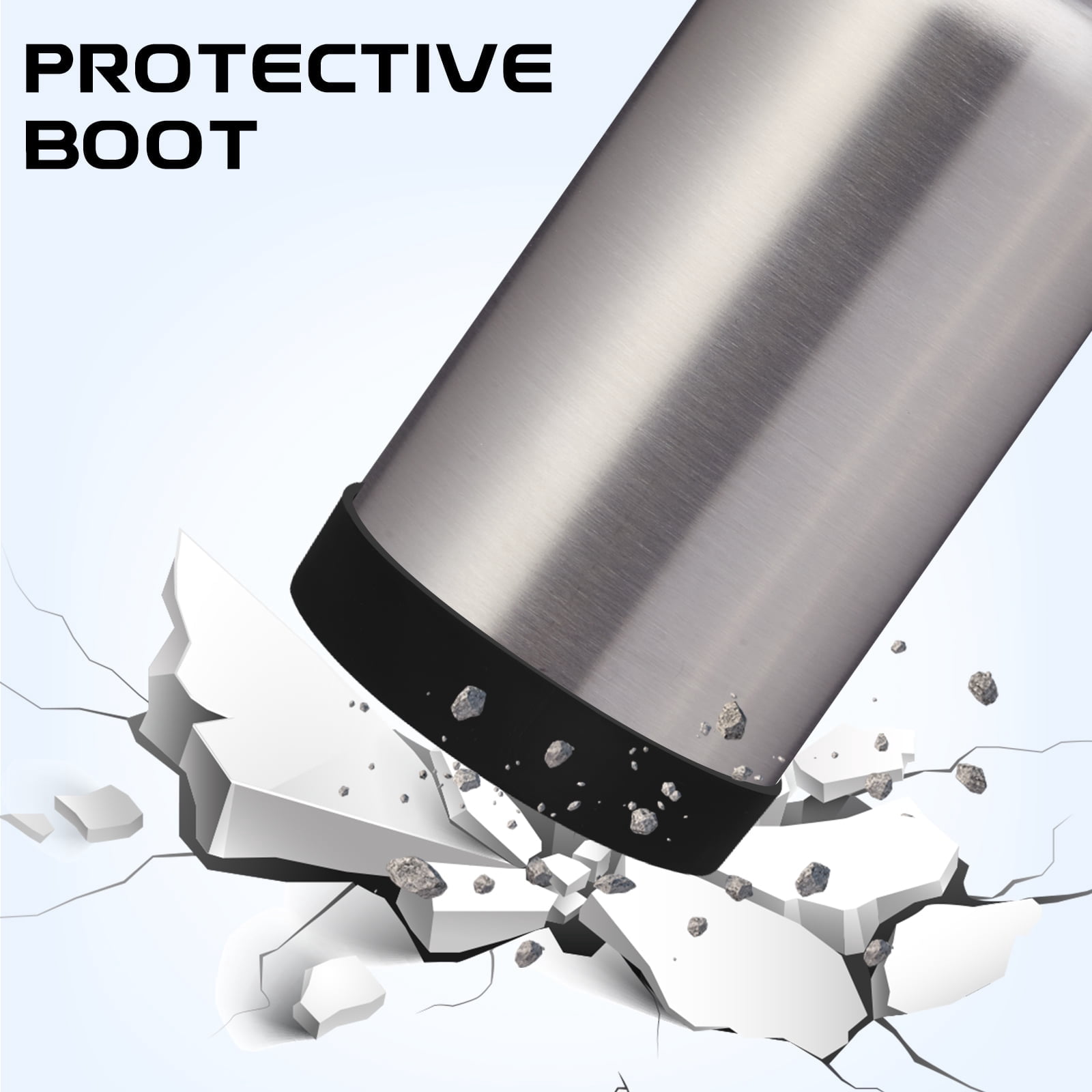 64oz Insulated Water Bottle with Straw & Spout Lids, Half Gallon Stainless Steel Water Jug, Leakproof Metal Water Bottle, Keeps Cold 48H & Hot 24H, Wide Mouth for Gym & Outdoor