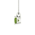 thumbnail image 3 of Clara Pucci 18K White Solid Hypoallergenic Gold 3Ct Natural Peridot Princess Cut Solitaire Designer Necklace Pendant For August, 3 of 7