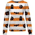 thumbnail image 4 of Halloween Chandail en Molleton Col Rond pour Femmes Tunique Décontractée à Manches Longues Blouse Ample Légère, 4 of 8