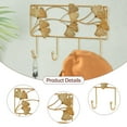 thumbnail image 6 of CoudarTitie Wall Hook Coat Hook Leaf Design Heavy Duty Multifunctional Modern Decorative for Square 4 Hooks, 6 of 9
