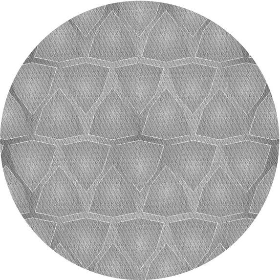 Ahgly Company Machine Washable Indoor Square Transitional Gray Area Rugs, 3' Square