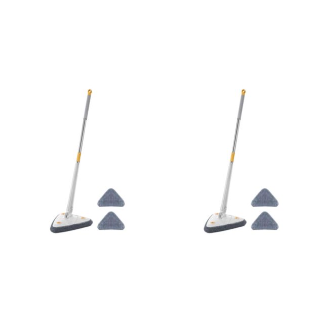 Naiovety Washable Telescopic Floor with 3Pcs Pads for Cleaning Blanco 2piezas