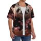 thumbnail image 2 of Balery Cute Cloud Panda Camisa Casual de Manga Corta con Botones para Hombre, Texturizada, Estilo Cubano, para Playa, Verano-Small, 2 of 5