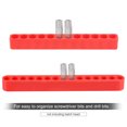 thumbnail image 2 of Uxcell 10,11,12,15 Holes Screwdriver Bit Holder Set, 7mm Dia Plastic Hex Shank Storage Case Red, 2 of 6