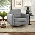 thumbnail image 5 of Modway Loft Upholstered Fabric Armchair in Light Gray, 5 of 5