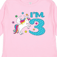 thumbnail image 4 of Inktastic I'm Three Unicorn, 3rd Birthday Boys or Girls Long Sleeve Toddler T-Shirt, 4 of 5