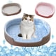 thumbnail image 1 of Cubrecolchón refrescante para perros y gatos | Cama blanda y antideslizante extraíble para perros pequeños y gatitos | Alfombrilla de soporte para juntas ligera y transpirable | 50x38x7cm | Azul, 1 of 8