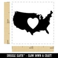 thumbnail image 2 of USA United States of America Country with Heart Self-Inking Rubber Stamp Ink Stamper - Orange Ink - Small 1 Inch, 2 of 7