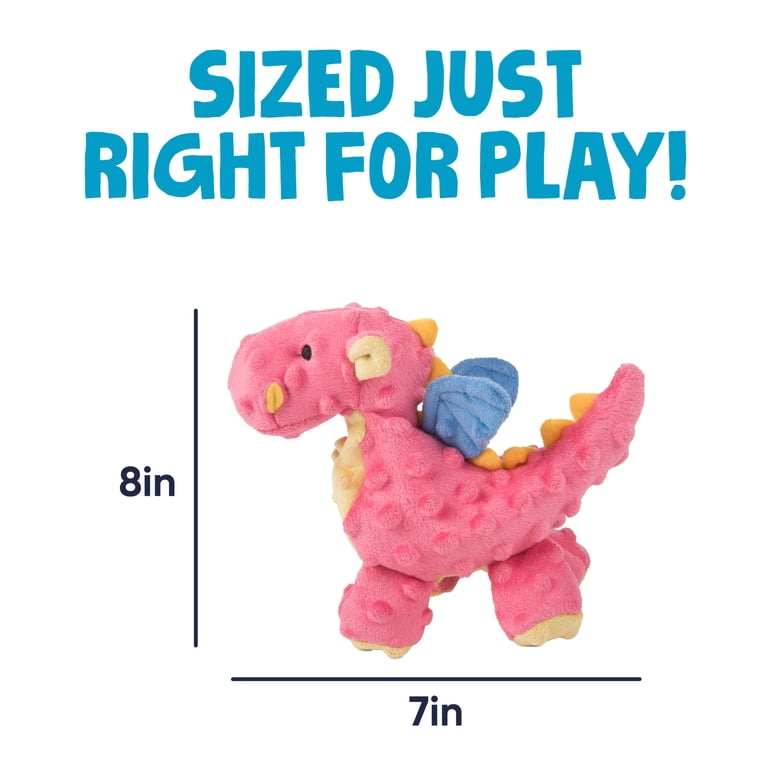 goDog Dragons Squeaky Plush Dog Toy, Chew Guard, Small photo 3