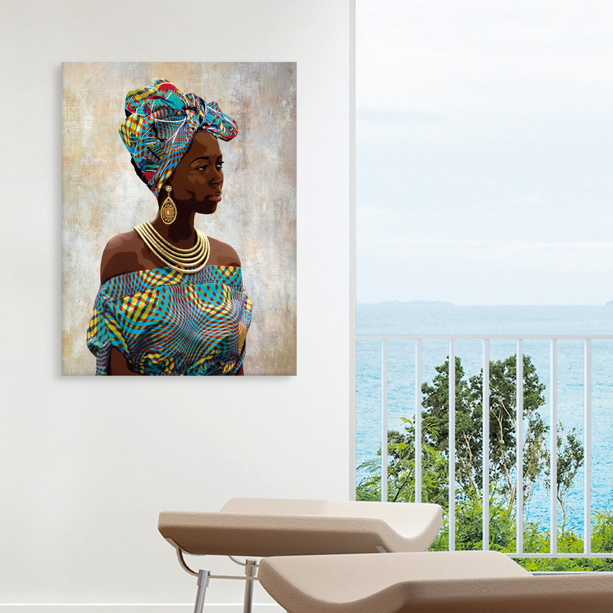 CHic Portrait Asha by Mark Chandon Canvas Art Print
