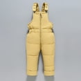 thumbnail image 4 of NAISIBABY Boys Girls Snowsuit, Kids Waterproof Ski Jumpsuit Outdoor Thicken Snow Bib Clothes Set Yellow 2-3T, 4 of 6