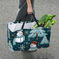 thumbnail image 7 of Snowman Large Capacity Reusable Foldable Oxford Cloth Storage Basket - Versatile Grocery Basket, Laundry Organizer, and Shopping Bag, 7 of 7