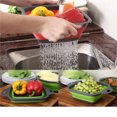 thumbnail image 4 of Clearance Drain Rack under $6 Storage Bag Fruit And Vegetable Basket Folding Filter Square Draining Basket Collapsible Colander Silicone Kitchen, 4 of 5