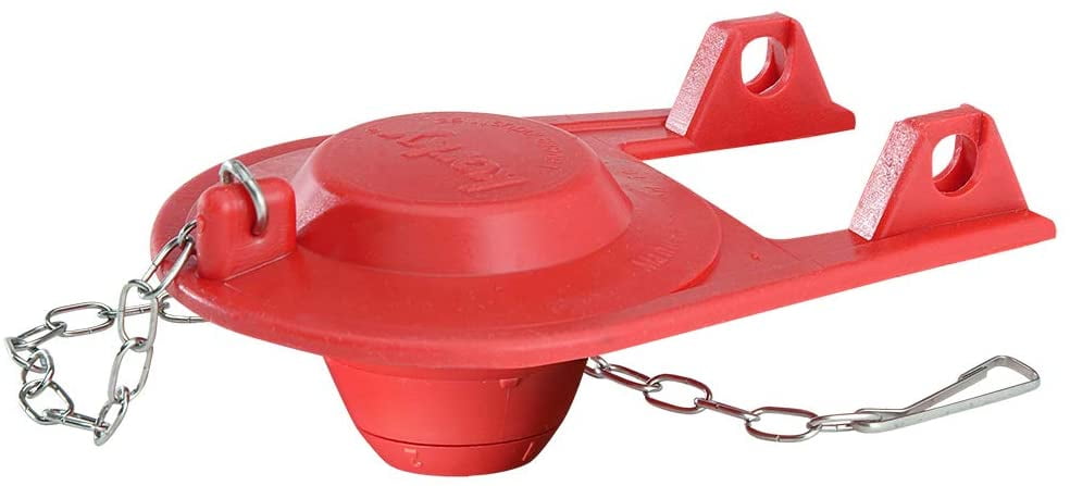 Korky 100BP Ultra High Performance Flapper Fits Most Toilets - Long Lasting Rubber - Easy to Install - Made in USA, Small, Red