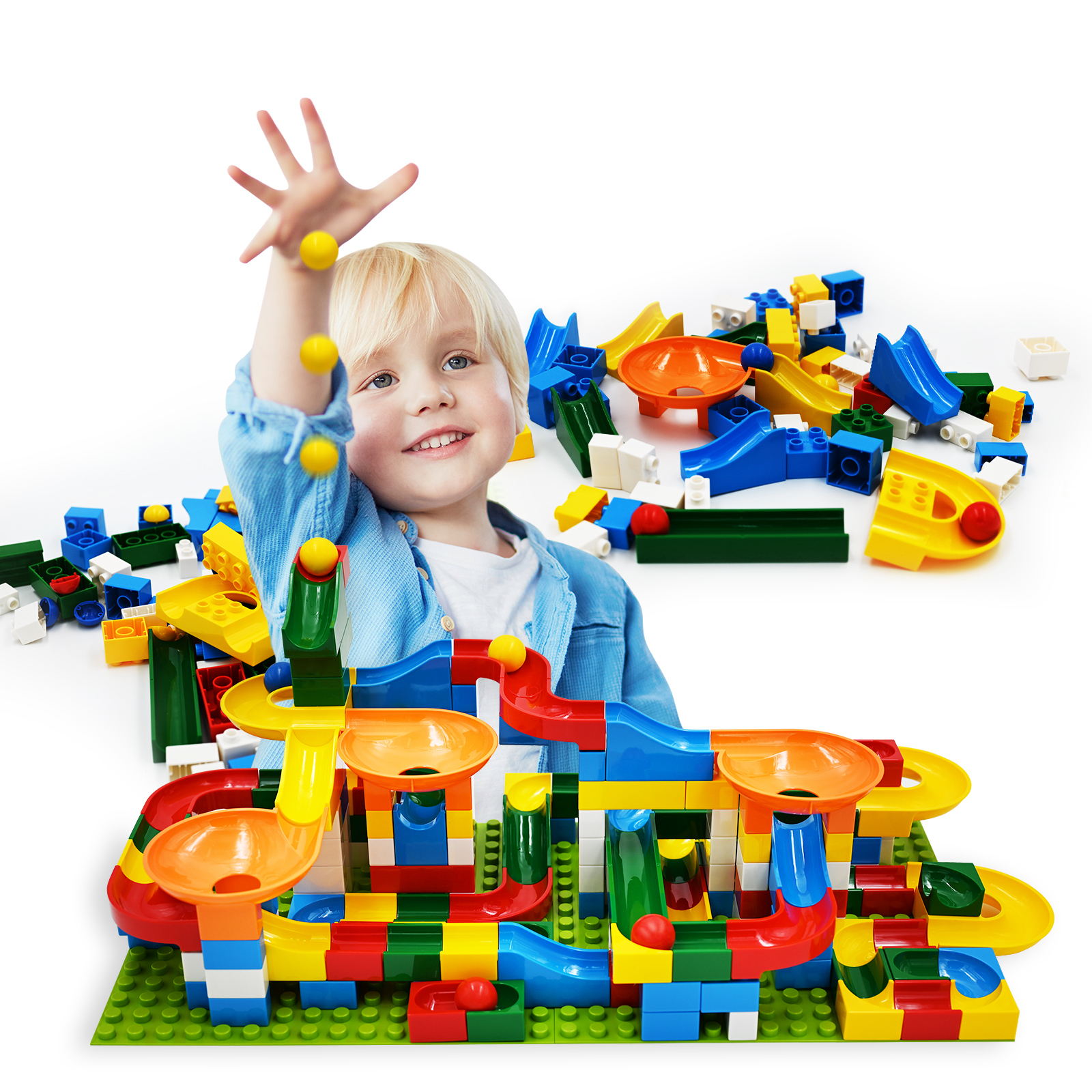 XDR 176-Piece Big Blocks Marble Run Set photo 3