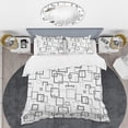 thumbnail image 2 of Designart 'Abstract Retro Design II' Mid-Century Modern Duvet Cover Set, 2 of 4