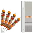thumbnail image 1 of WILLBBQ Brochettes en Acier Inoxydable 304 - Réutilisables, Design Sans Rotation, 20,40 Pcs, 1 of 8