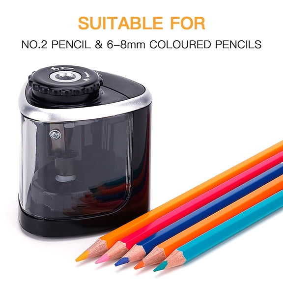 Automatic electric pencil sharpener, home office spiral blade, fast pencil sharpener