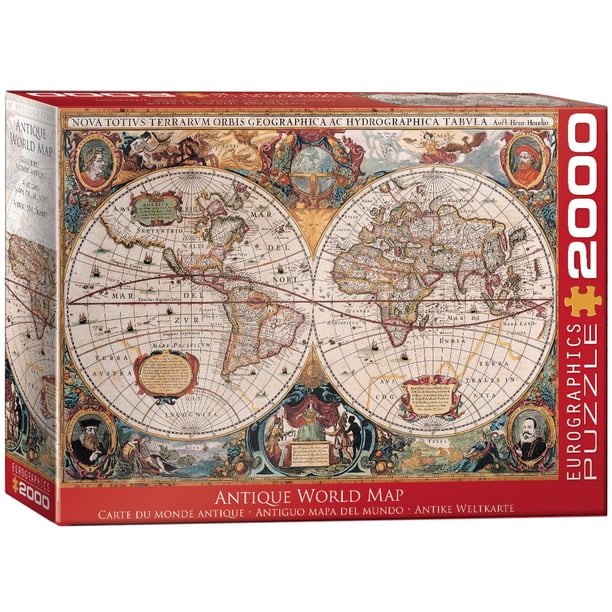 Rompecabezas EuroGraphics con el mapa antiguo del mundo, 2000 piezas