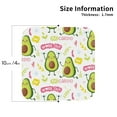 thumbnail image 3 of Disketp Avocado Work Out Funny Coasters,6 Pcs Leather Coasters With Holder, Perfect Housewarming Hostess Gifts,Protect Furniture From Water Marks Scratch And Damage, 3 of 9
