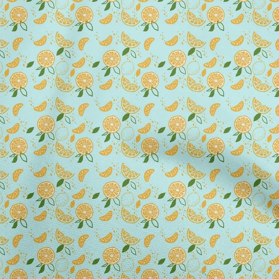 oneOone Rayon Light Blue Fabric Coffeeinated & Vaccinated Sewing Craft Projects Fabric Prints By Yard 56 Inch Wide