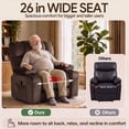 thumbnail image 2 of 26in Oversized Lift Chair for Elderly, LEGAHOME Large Power Lift Recliner Chair with Massage and Heat, Massage Recliner Chair for Big and Tall Adults, with Infinite Position and Side Pocket, Brown, 2 of 7